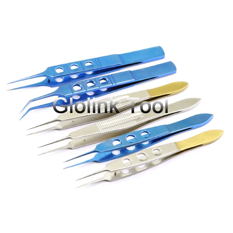 

Micro Devices Ophthalmic Instruments Titanium Alloy110mm Bend Platform Tweezers Line Tweezers Cosmetic Tweezers Surgery Tools