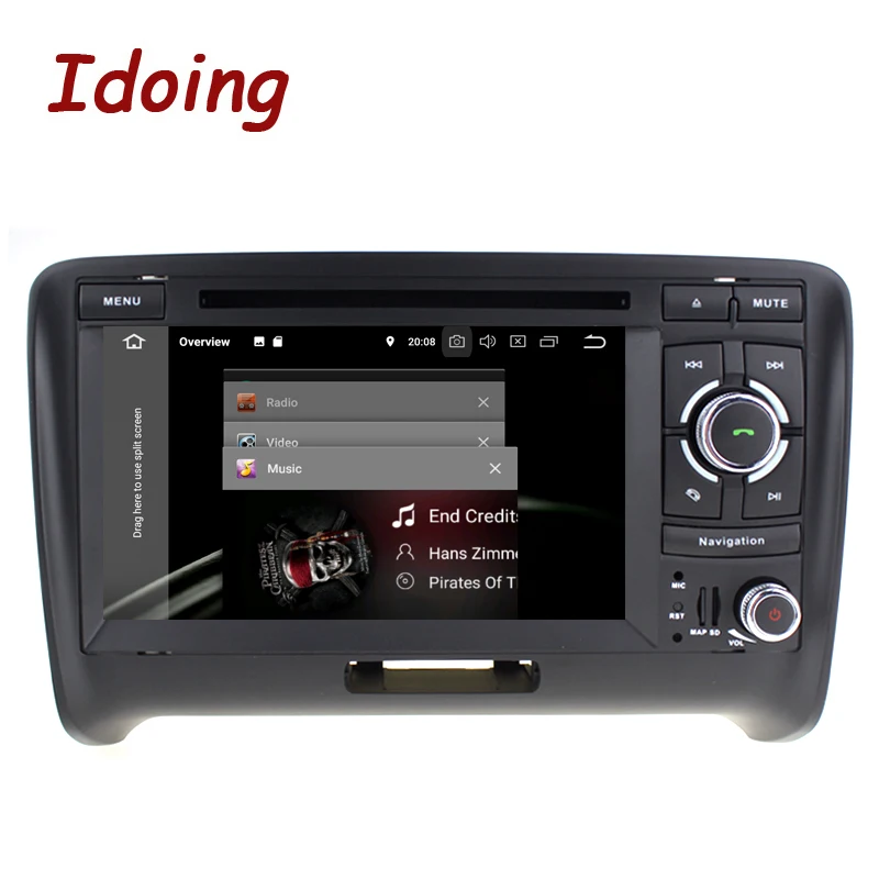 Cheap Idoing 7"2 Din Andriod 9.0 Car Radio Video DVD Multimedia Player For Audi TT PX5 4GB+32G Eight Core IPS screen GPS Navigation 1