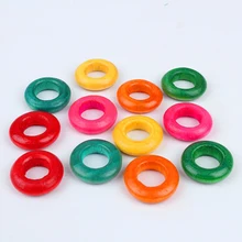20 шт. 7 мм отверстие красочные деревянные волосы дредлок бусины трубка кольцо оплетка Зажимная манжета оплетка удлинители