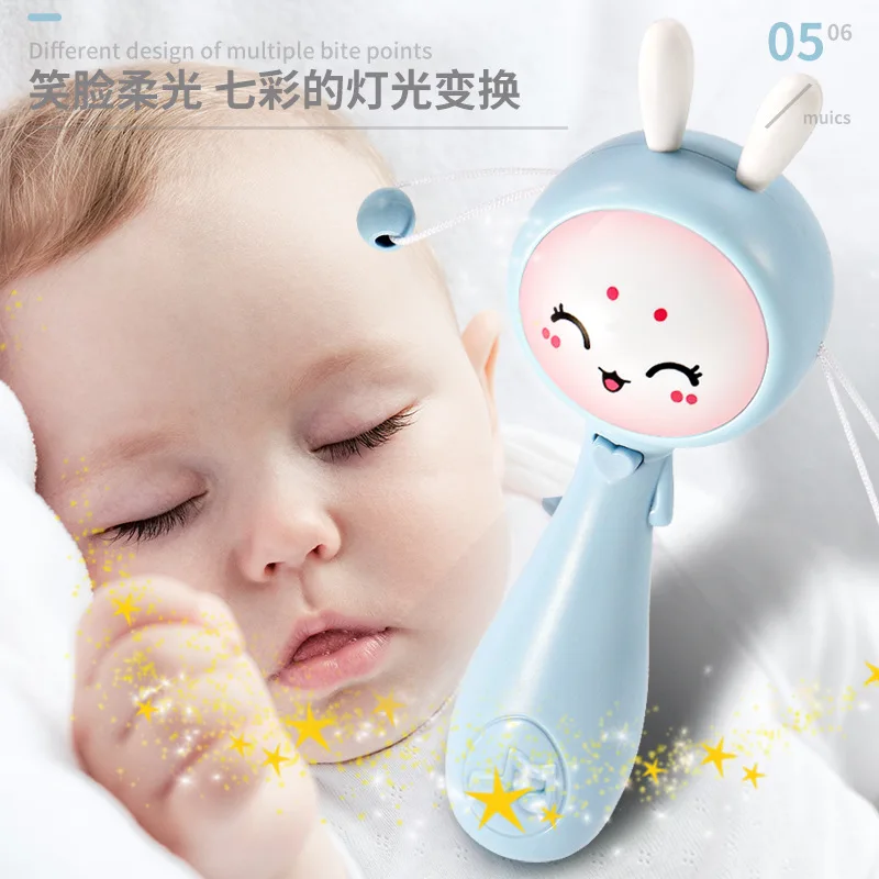 Muti-function Baby Bunny Rattles & Teether Kids Tumbler Doll Baby Toys Bell Music Learning Education Toys Gifts Baby Toys