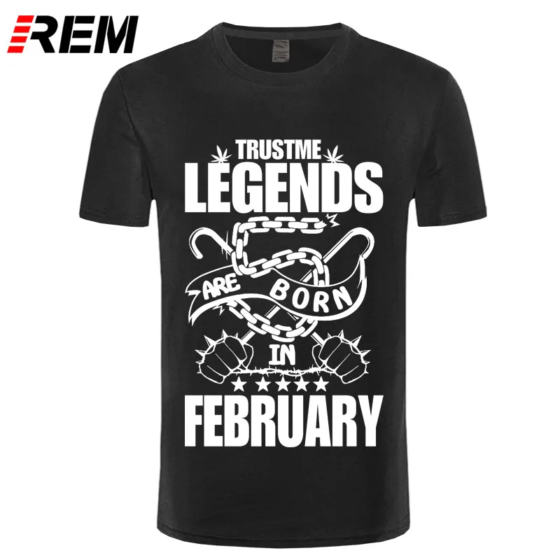 Футболка REM мужская с надписью Легенды рождены в февраля|t shirt men|t shirtmen t |
