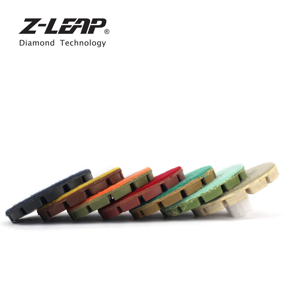 Z-LEAP 7 шт. " Алмазное покрытие продлить наждачные круги влажной полировки для бетон Смола Бонд камень Мрамор полировальный диск для очистки