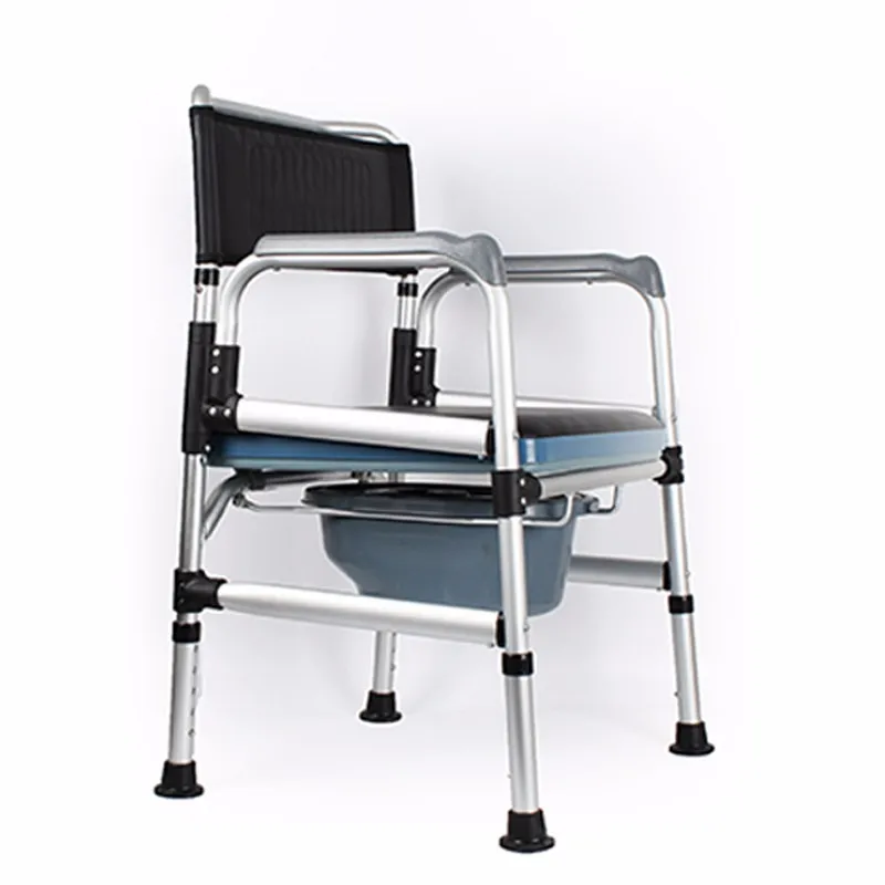 Многофункциональное кресло-комод для здоровья, уход за больными, складное регулируемое складное туалетное кресло с горшком - Цвет: RW204L