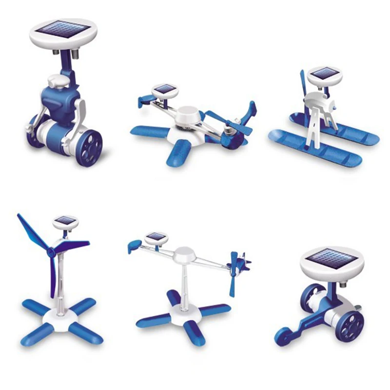 6 in 1 Solar Robots Educational Toys DIY Solar Power Robots Learning Toy Easy to Assemble YJS Dropship