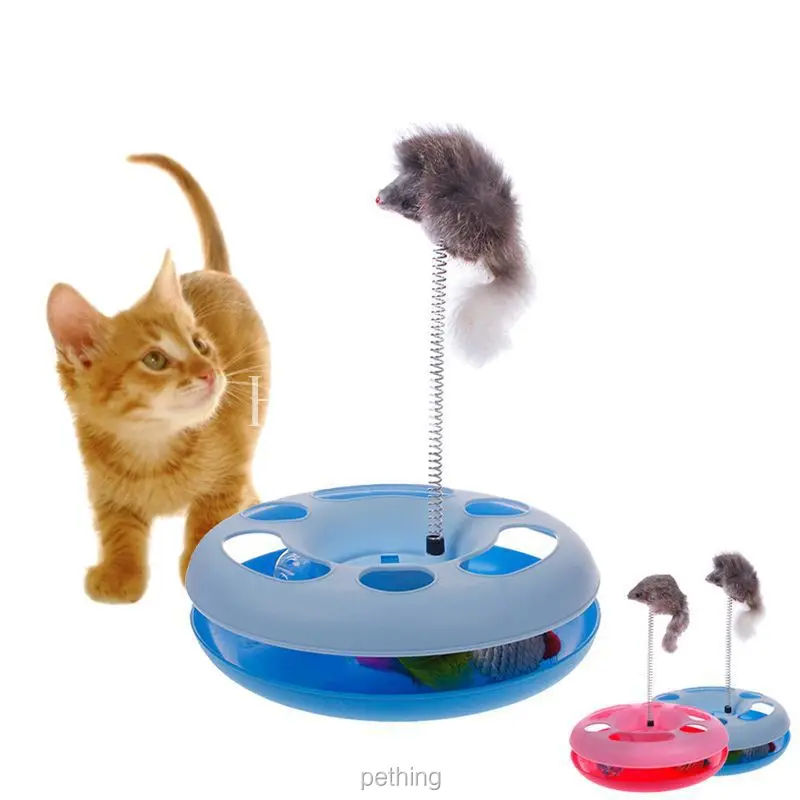 Щенок игрушка для кота Crazy playboard с мышкой/мяч Pet игрушка для кошек и собак счастливый круг учебный диск игрушка кошка интерактивные игрушки