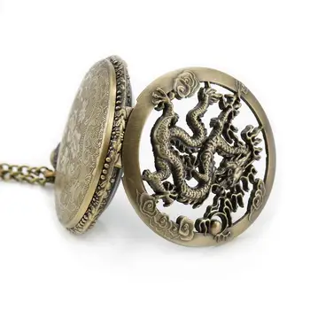 

Vintage Hollow Zodiac 12 Pocket Watc Quartz Watch Clock Hour Fob With Chain Pendant for Women Men Gifts LL@17