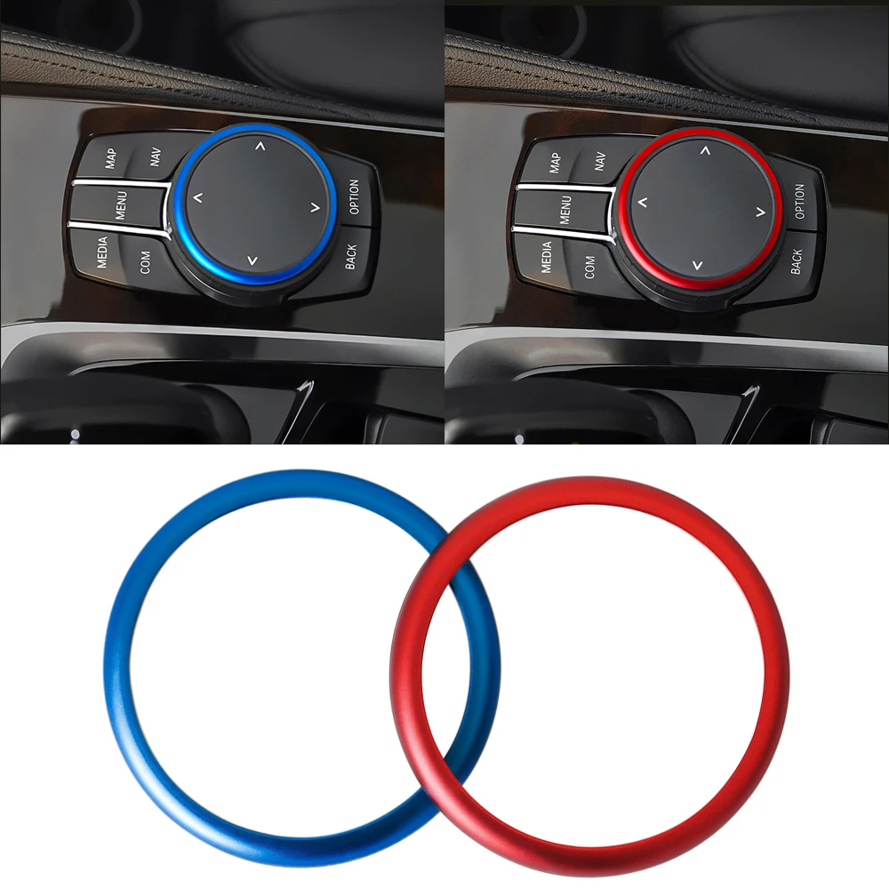 

Car Multimedia Buttons Cover Stickers Decorative Ring idrive Trim Circle Sticker Cover for BMW G30 G38 528 530 540Li 5 Series