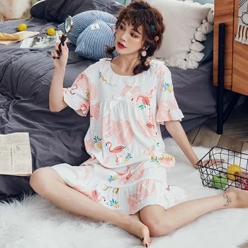

Lace Princess Long Dress Woman Sleepwear Cotton Women's Sleep Lounge Dresses Girls Cute Animal Sleepwear Nightgowns Sleepshirts