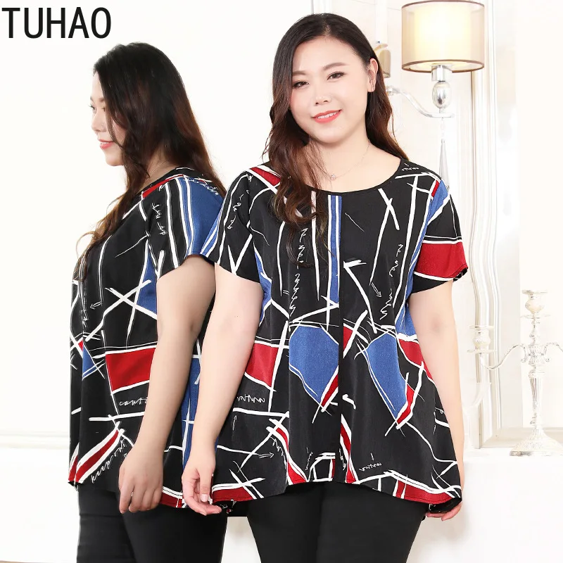 

TUHAO 2019 Office Lady Elegant Vintage Shirts Blouse Women Plus Size 10XL 9XL 8XL Blouses Clothing Mother Middle Age Blouse Tops