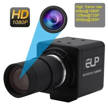 ELP высокоскоростная MJPEG 1080P 60fps/720 P 120fps/360 P 260fps UVC с датчиком omnivision ov4689 CMOS USB веб-камера с варифокальным объективом