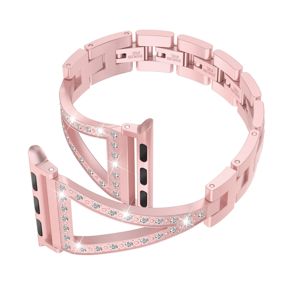 Ремешок из нержавеющей стали для Apple Watch Band 38 мм 42 iWatch Jewelry браслет Стразы