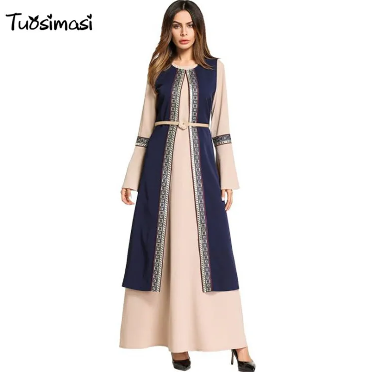 2018 Maxi Jalabiya Islamic Ramadan Arab Women Middle East Robe Muslim