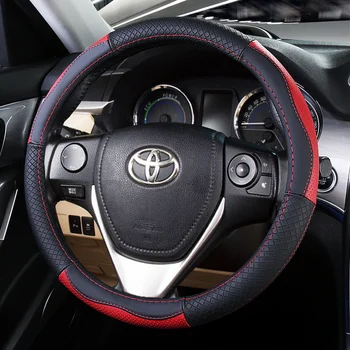 

Top Layer Leather Wheel Steering Covers for Toyota Camry Corolla Axio Altis Rav4 4Runner C-HR Fortuner Harrier Highlander Kluger
