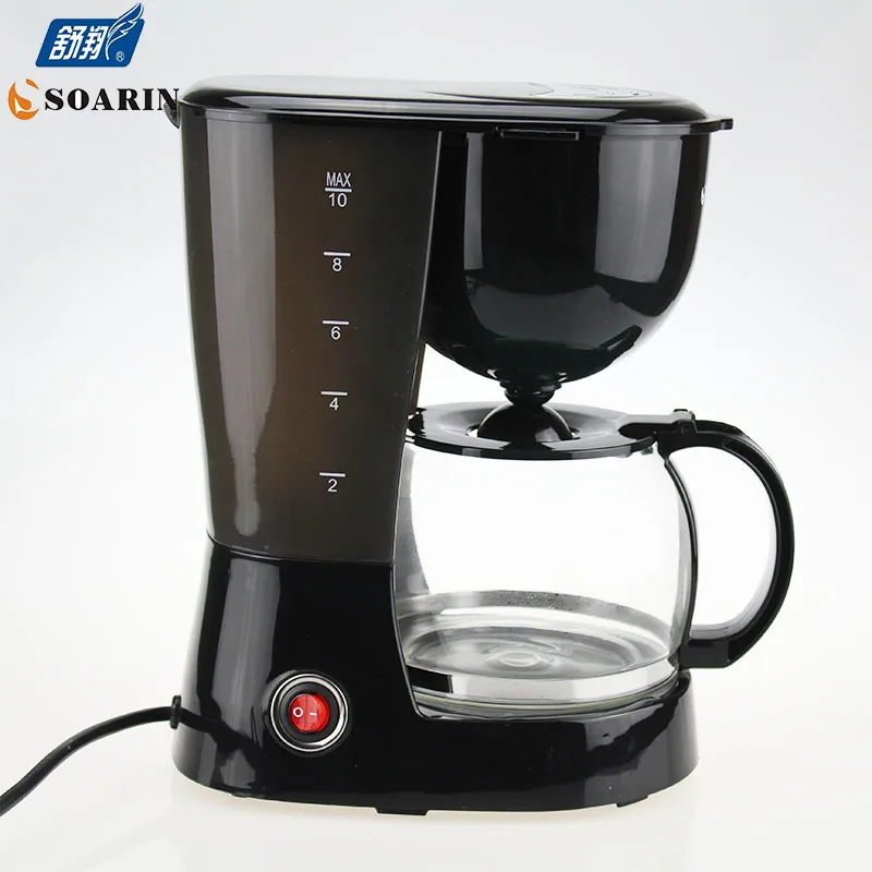Automatic 5 Cups Espresso Electric Coffee Maker Black Drip Coffee
