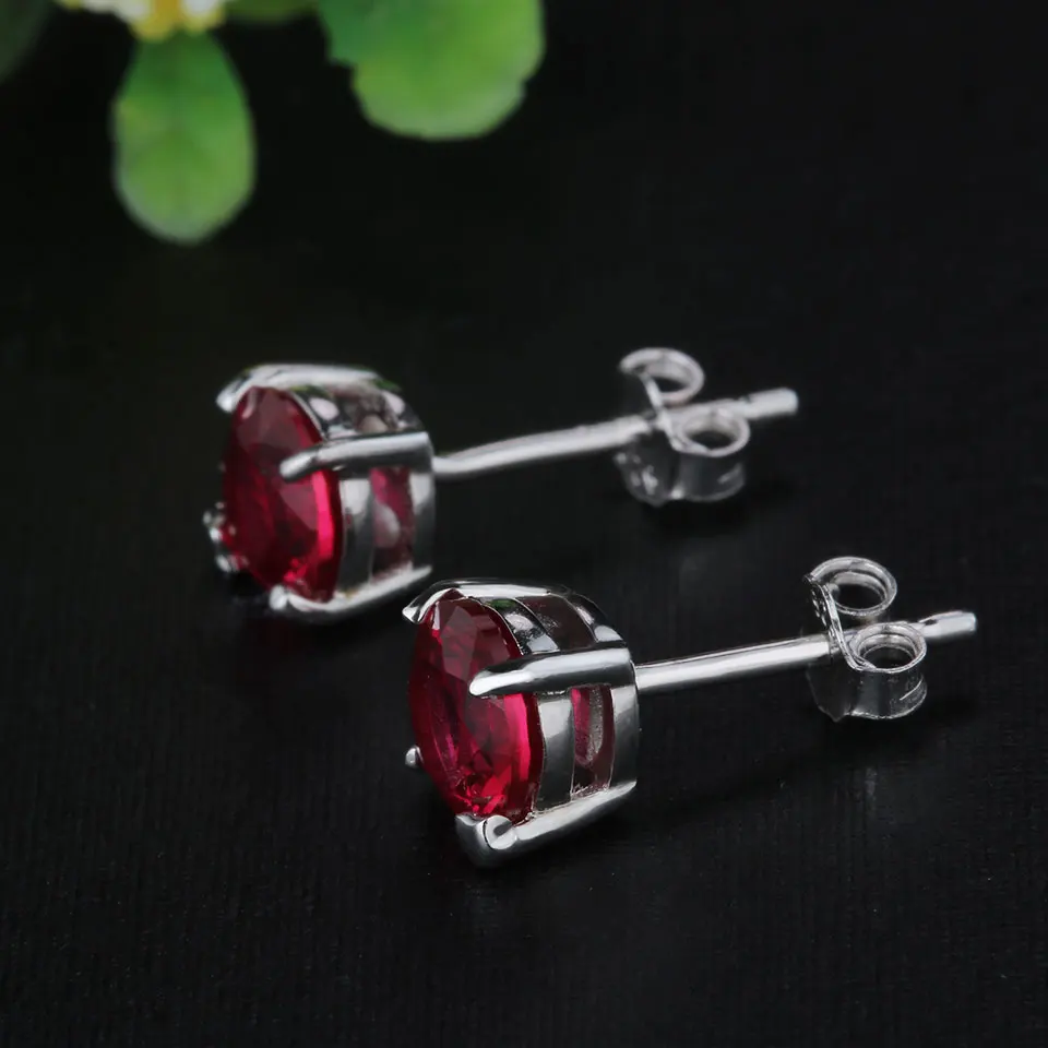 Kuololis 2.0ct натуральный гранат чистый твердый 925 стерлингового серебра серьги