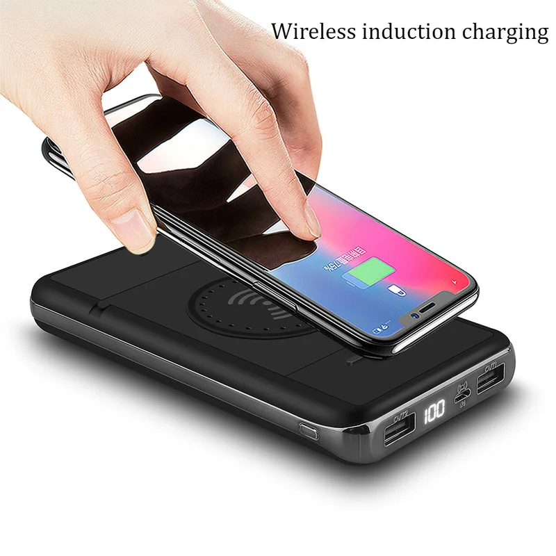 

Power Bank 20000mAh Wireless Charging Phone Power Wireless Charging For iPhone X XS Max Xiaomi Samsung Huawei Asus HTC LG Nokia