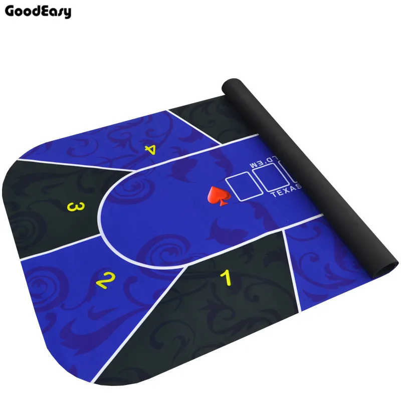 1.8m Texas Hold'em Tablecloth Rubber Mat Board Game Poker Table Top Digital Printing Suede Casino Layout Poker Accessories
