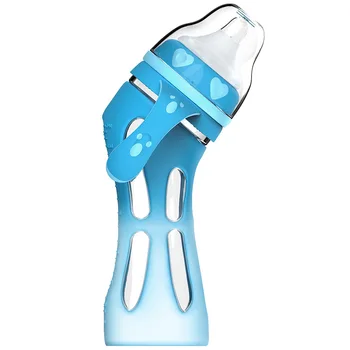 

180Ml 240ML Baby Bottle Kids Children Learn Feeding Bottle Drinking Water Milk Glass Cartoon Cute Baby Feeding Bottle