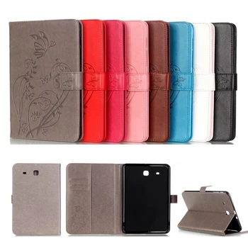 

Tab E T560 Flip PU leather case Cover stand Flower print case stand for SAMSUNG Galaxy Tab E 9.6 sm T560 T561 SM-T561 case shell