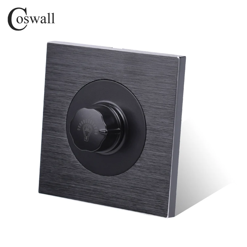  Coswall Luxurious Dimmer Switch Lamp Controller Only For Incandescent lamp Wall Switch Black Alumin - 32861635858