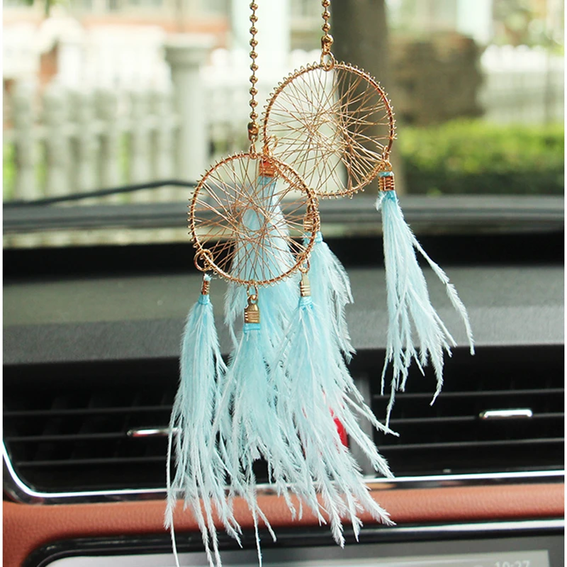 

Car Decoration Ornament Car Accessories For Girls Feather Dream Catcher Wind Chimes Auto Accessorie Voiture Car Accessories