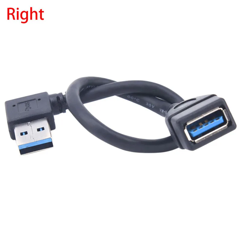 Универсальный кабель для передачи данных левый/правый USB 3 0 штекер A Female Up Angle 90