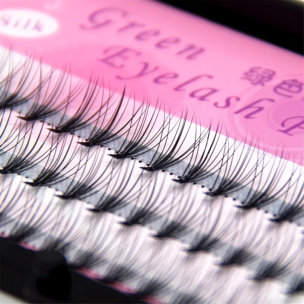 

Makeup tool Eyelash Natural Curl False Eyelashes Extension Eyes Tools 6mm 8mm 10mm 12mm Green Eyelash Product