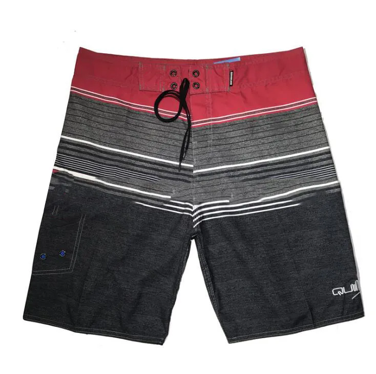

Shoreline summer men plus size surf stripe shorts sports beach half length men leisure fashion swimming running shorts quick dry