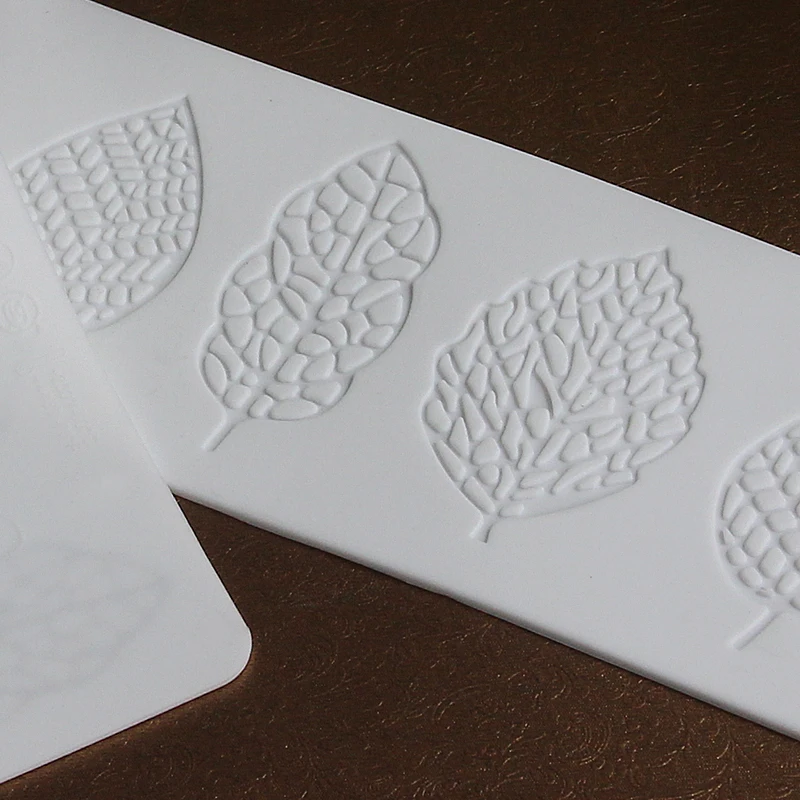 Sugarcraft цветок лист силиконовая форма помадка форма для украшения торта инструменты форма для шоколадной мастики 3D листья силиконовый кружевной коврик