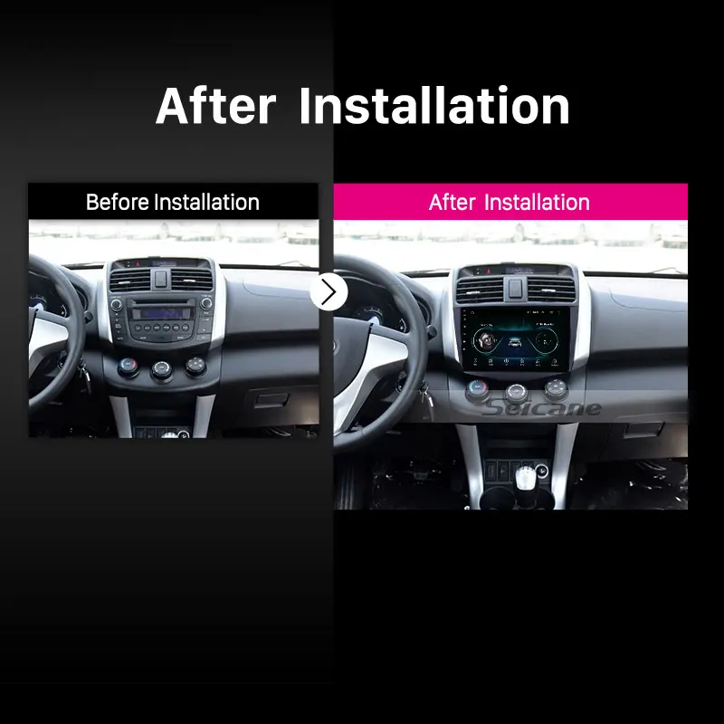 Discount Seicane 2din 9inch HD Touchscreen Car GPS Radio Android 8.1 for Lifan X60 2011 2012-2016 with Bluetooth WIFI AUX support Carplay 4