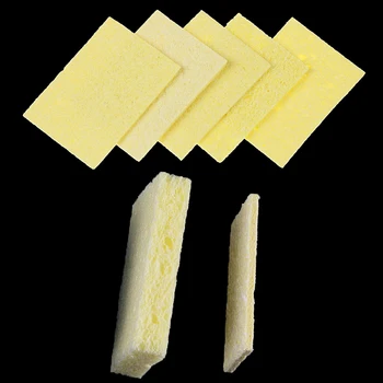 

Hand Tool 5pcs/lot 2.3*1.5in Soldering Iron Solder Tip Welding Cleaning Sponge Pads Blue And Yellow Color Random