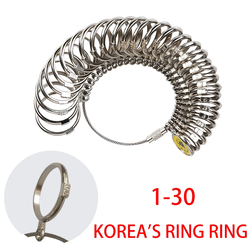 Дизайн кольцо размер r набор ювелирных колец Размер r Калибр инструмент из нержавеющей стали на палец измерительное кольцо набор колец Размер - Цвет: KR