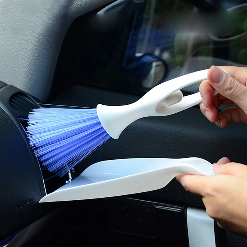 

1 set/2pc Portable Car Air Conditioner Vent Slit Cleaner Brush Instrumentation Dusting Blinds Keyboard Cleaning Brush