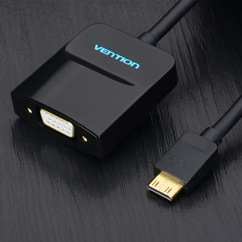 Vention Mini HDMI VGA конвертер 1080P видео адаптер позолоченный с 3 5 мм аудио разъемом для