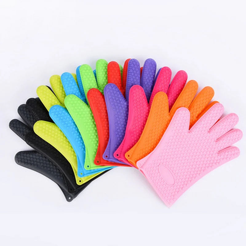 Термостойкие кухонные силиконовые чистящие перчатки блюдо моющиеся перчатки для бытовой силиконовый резиновый моющиеся перчатки - Цвет: PURPLE