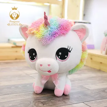 

1PCS 35CM Cute Unicorn Plush Toys Rainbow Horse Dolls Sutffed Animal Plush Toy Kids Toy Appease Doll Birthday Gift