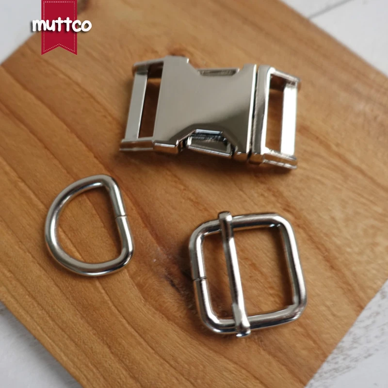 100sets/lot (metal buckle+adjust buckle+D ring)DIY Dog Collar Silver 2.0cm diy metal buckle zinc