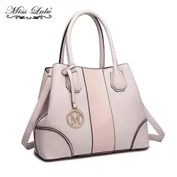 Miss Lulu женские сумки через плечо женские Синтетическая кожа Топ-ручка Totes мульти отделения розовый LT1822