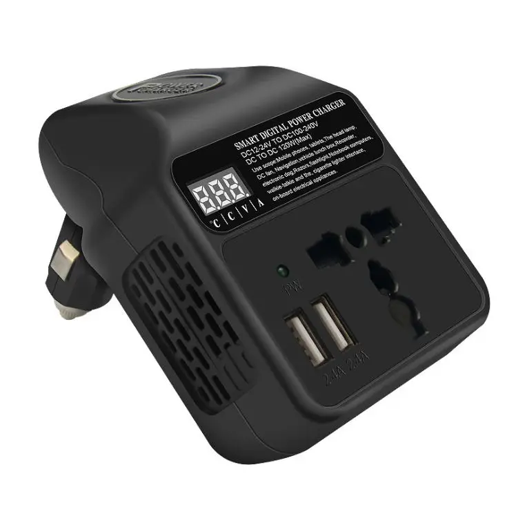 Inversor de Onda Carregador de Tomada Conversor de Energia v para 220v Modeified Senoidal Veículo Inversor 120w 12 – 24
