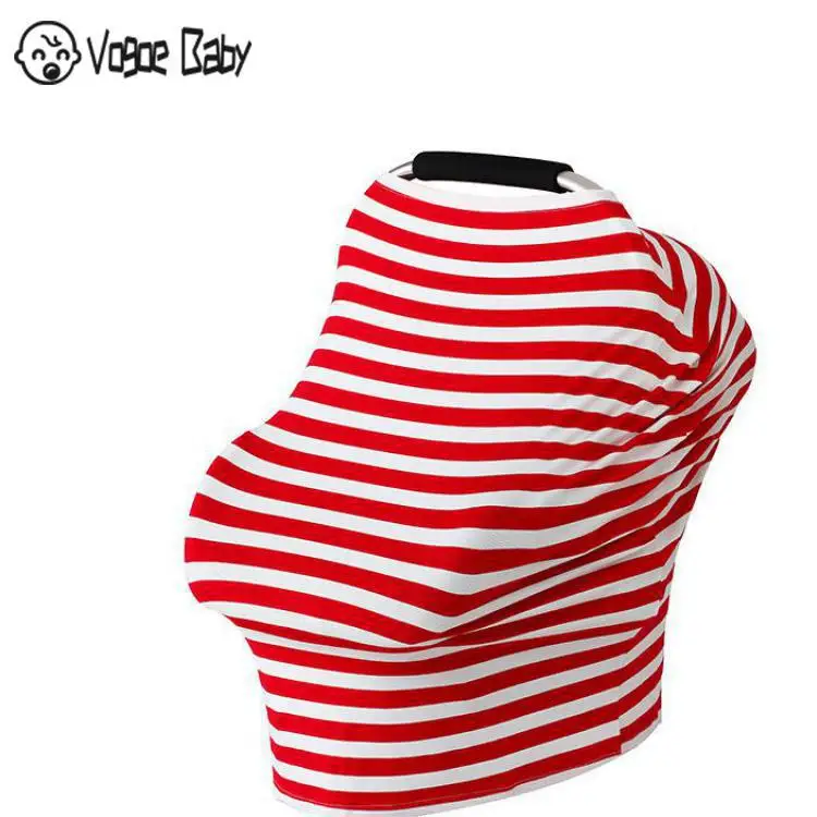 Striped Baby Car Seat Cover Nursing Cover for Newborn Baby Feeding Cotton Baby Car Seat Canopy Soft Breastfeeding Shawl 7479 - Цвет: 10