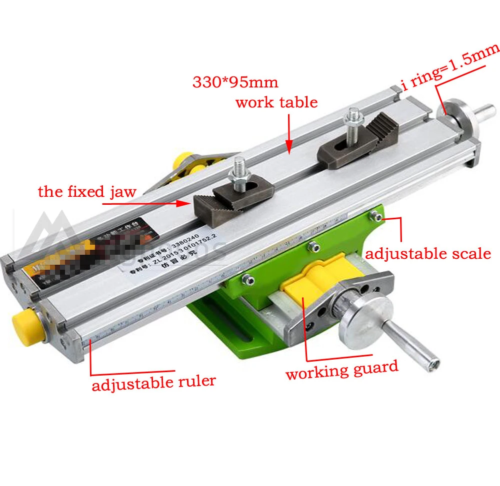 

Good quality Miniature precision multifunction Milling Machine Bench drill Vise worktable X Y-axis adjustment Coordinate table
