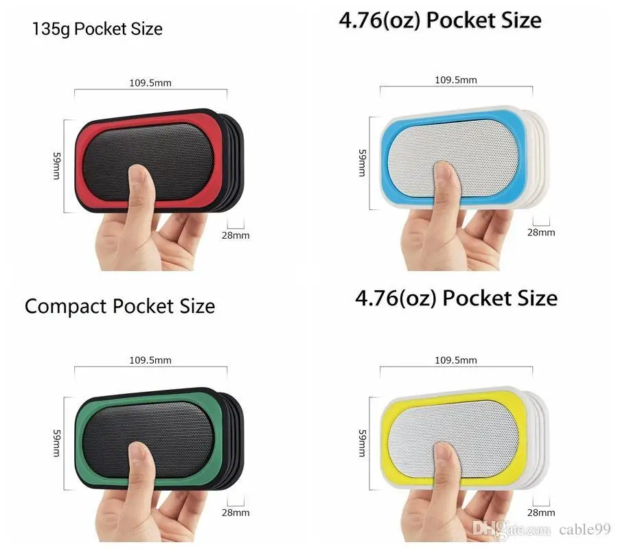 Waterproof Speakers IP67 Clip Loud Speaker Floats on Water Pocket Size Hands-Free Talk mini Ultra-Portable |