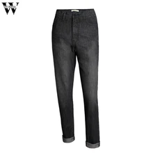 WOMAIL Европа и США свободные прямые вышитые джинсы высокой талии свободные джинсы прямая трубка для Для женщин джинсы Sept27