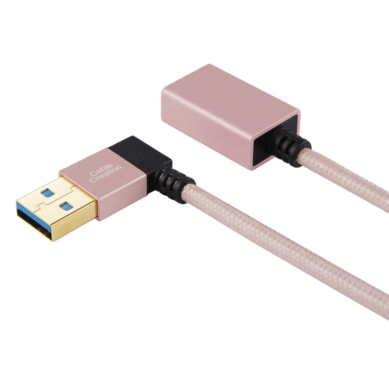 Короткий USB 3,0 Удлинительный кабель, прямой угол USB 3,0 штекер-f-удлинитель, совместимые флеш-накопители, клавиатура, сканеры, 1 фут