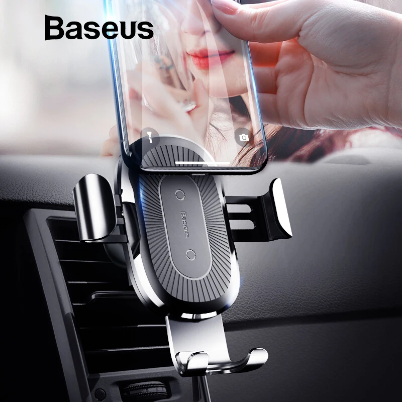 Baseus Car Holder Qi Wireless Charger For iPhone Samsung