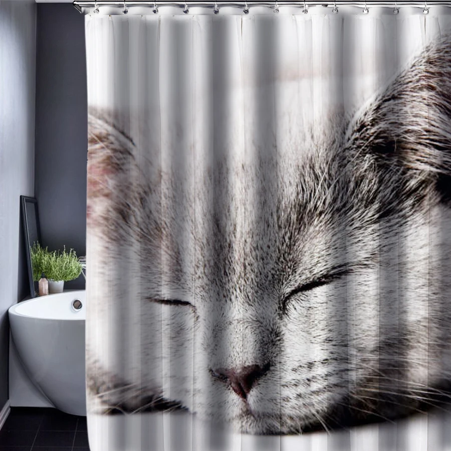 Dog/Cat Shower Curtain Pattern Customized Shower Curtain Waterproof