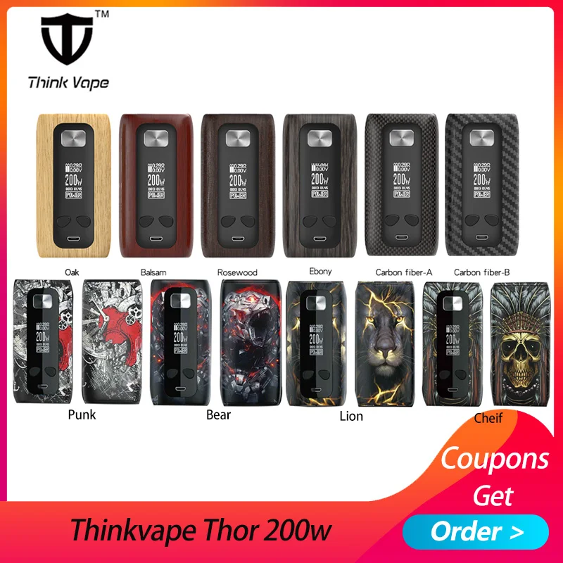 Vape Mod ThinkVape Thor 200 Вт мод TC бокс электронная сигарета vs Think pro/aegis legend испаритель|Моды