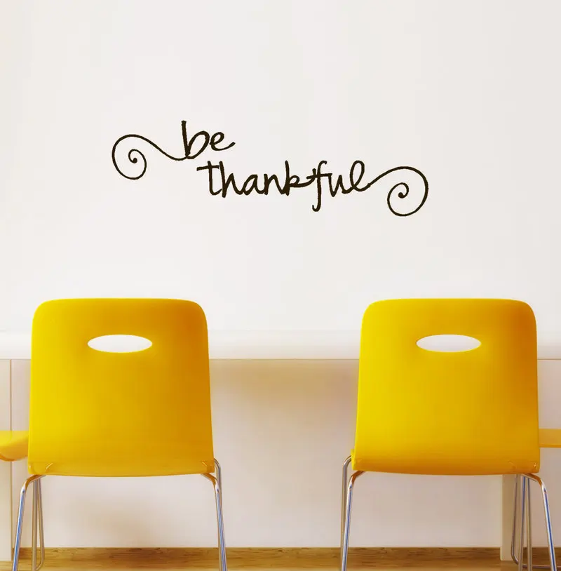 Be Thankful Wallpapers Removable Home Decoration Wall Art Stickers Mural Decals Vinyl Sticker Pegatinas De Pared S-305 | Дом и сад