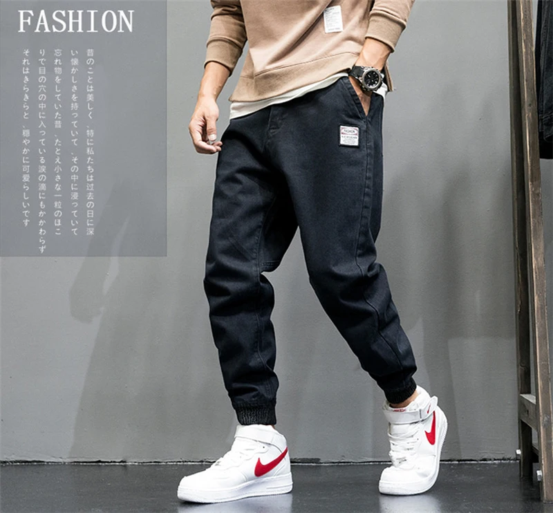 Acquistare Jeans Uomo Stile Giapponese Di Moda Grandi Dimensioni 28 e Nero  Pantaloni Cargo Larghi Vestibilità Da Uomo Pantaloni Jogging Jeans Patch  Hip Hop Homme Economico | Consegna Veloce E Qualità | It.Dhgate