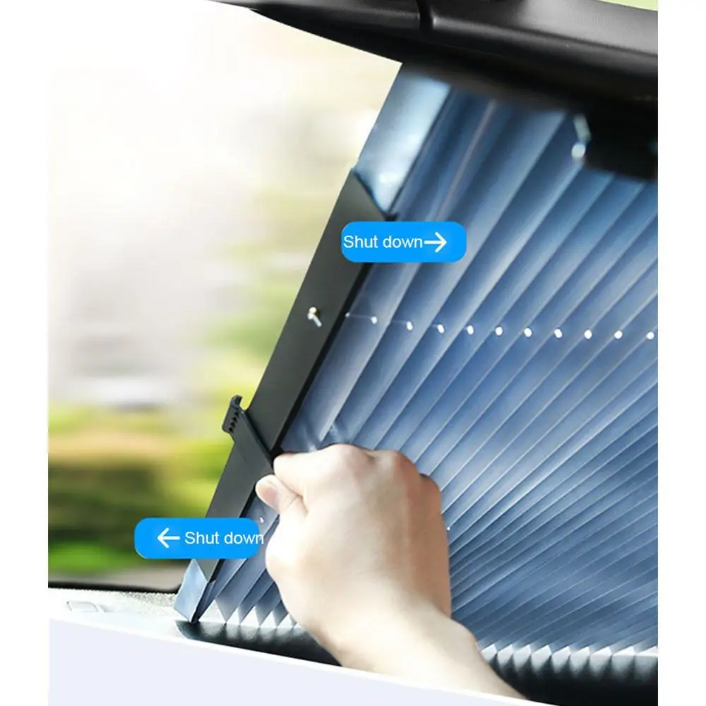 

70CM Automatic Expansion and Contraction SUV Truck Car Front Windshield Sunshade Rear Window Sun Visor UV Protection Curtain